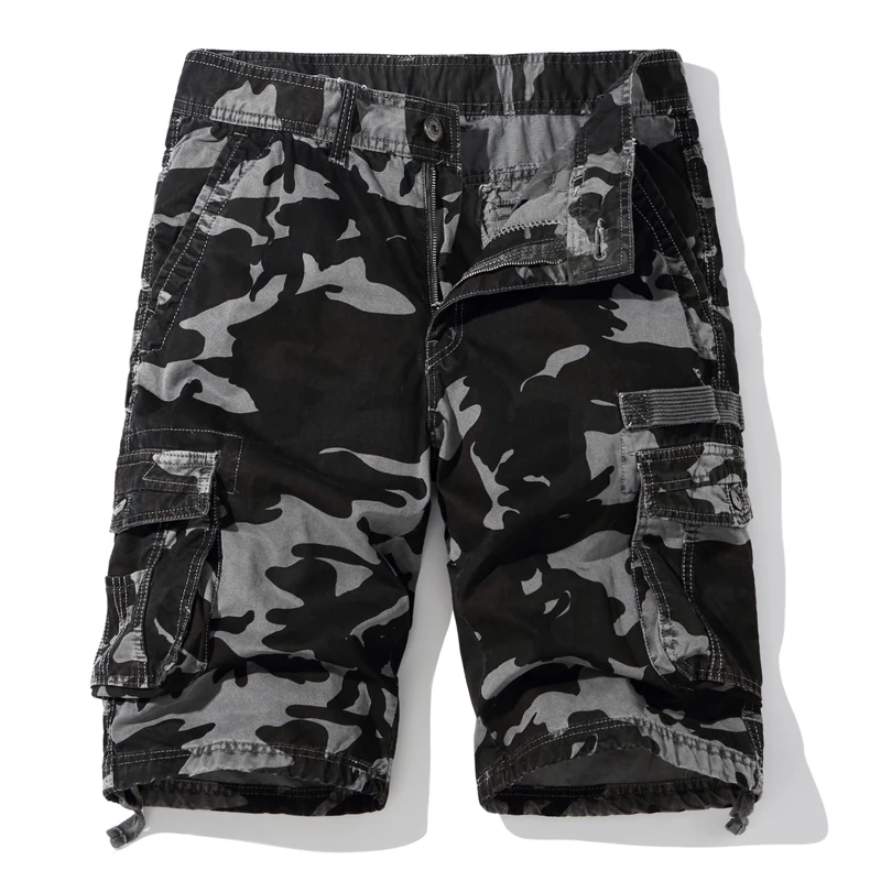 Camouflage Camo Cargo Shorts Men 2024 New Mens Casual Shorts Male Loose Work Shorts Man Outdoor Hiking Short Pants Plus Size