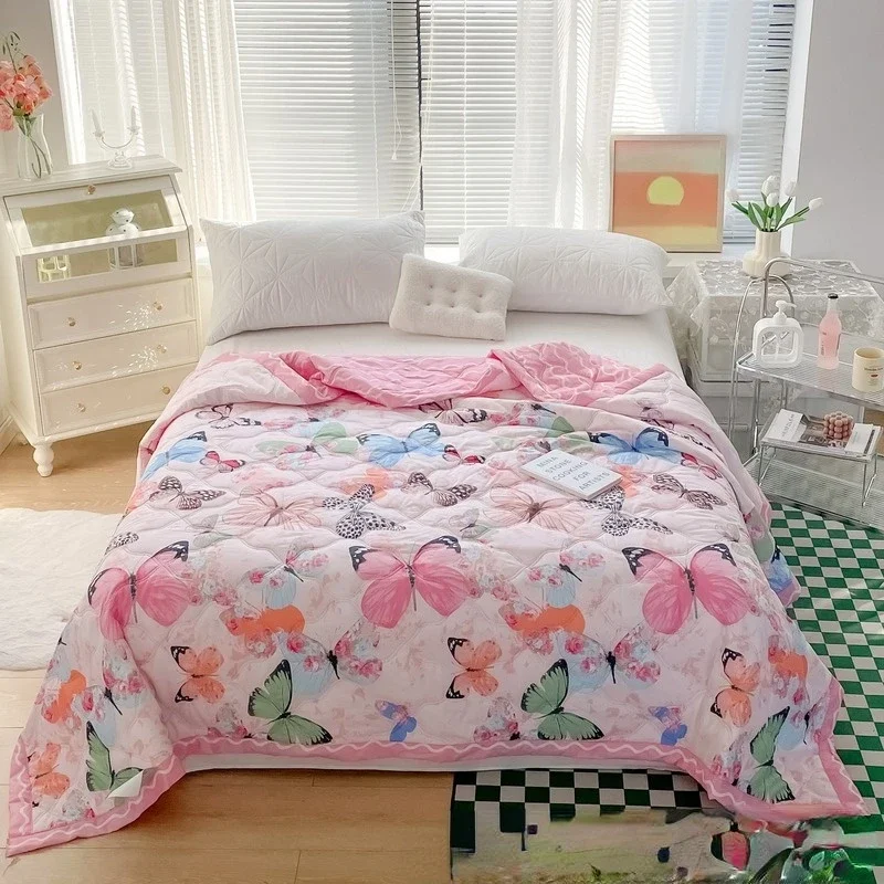 

Easy Washable Cotton Summer Cool Quilt Double Air Conditioner Thin and Machine