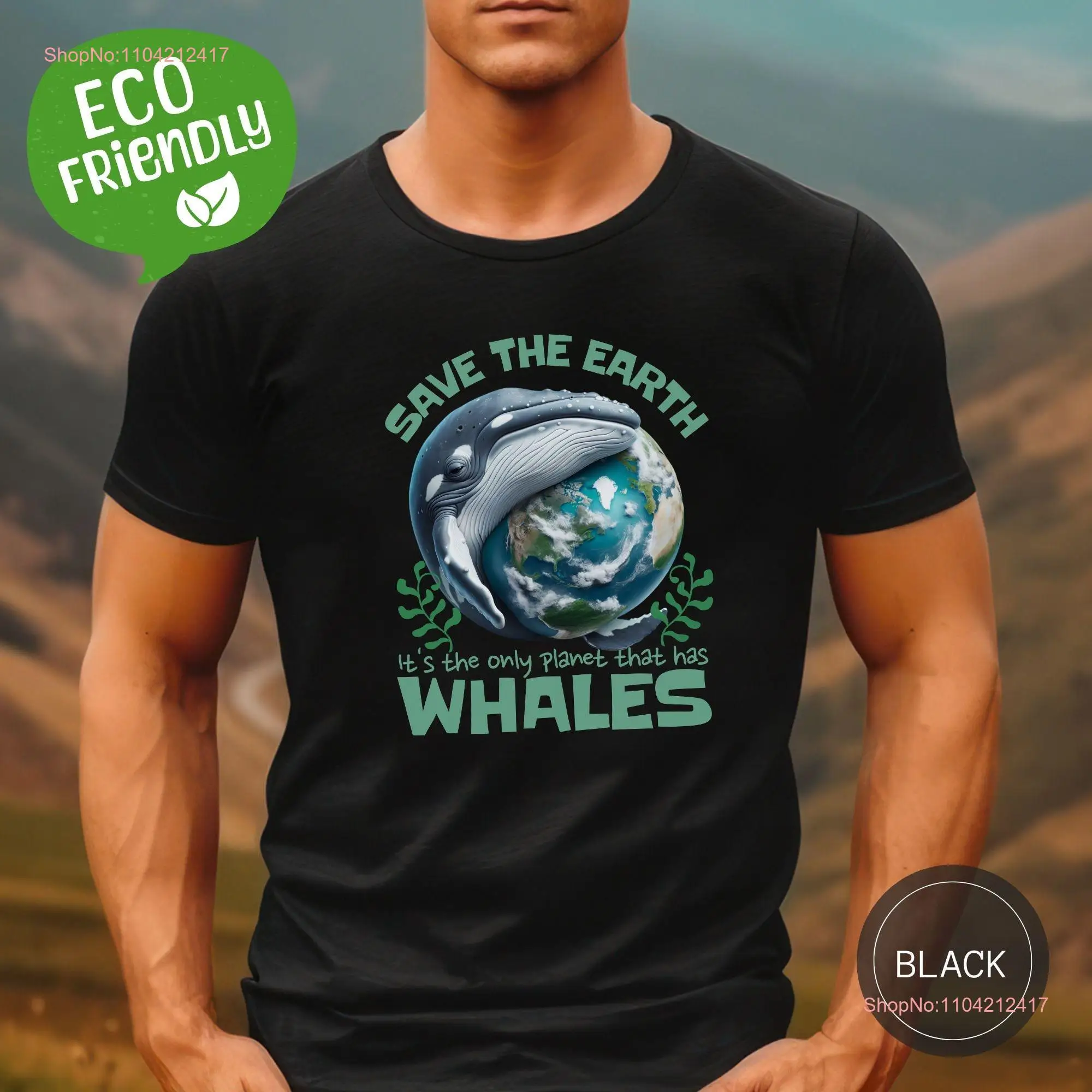 Save The Earth Day T Shirt Cottagecore Granola Girl Aesthetics Ocra Whale Activism Eco Friendly Conservation s Protect Ocean