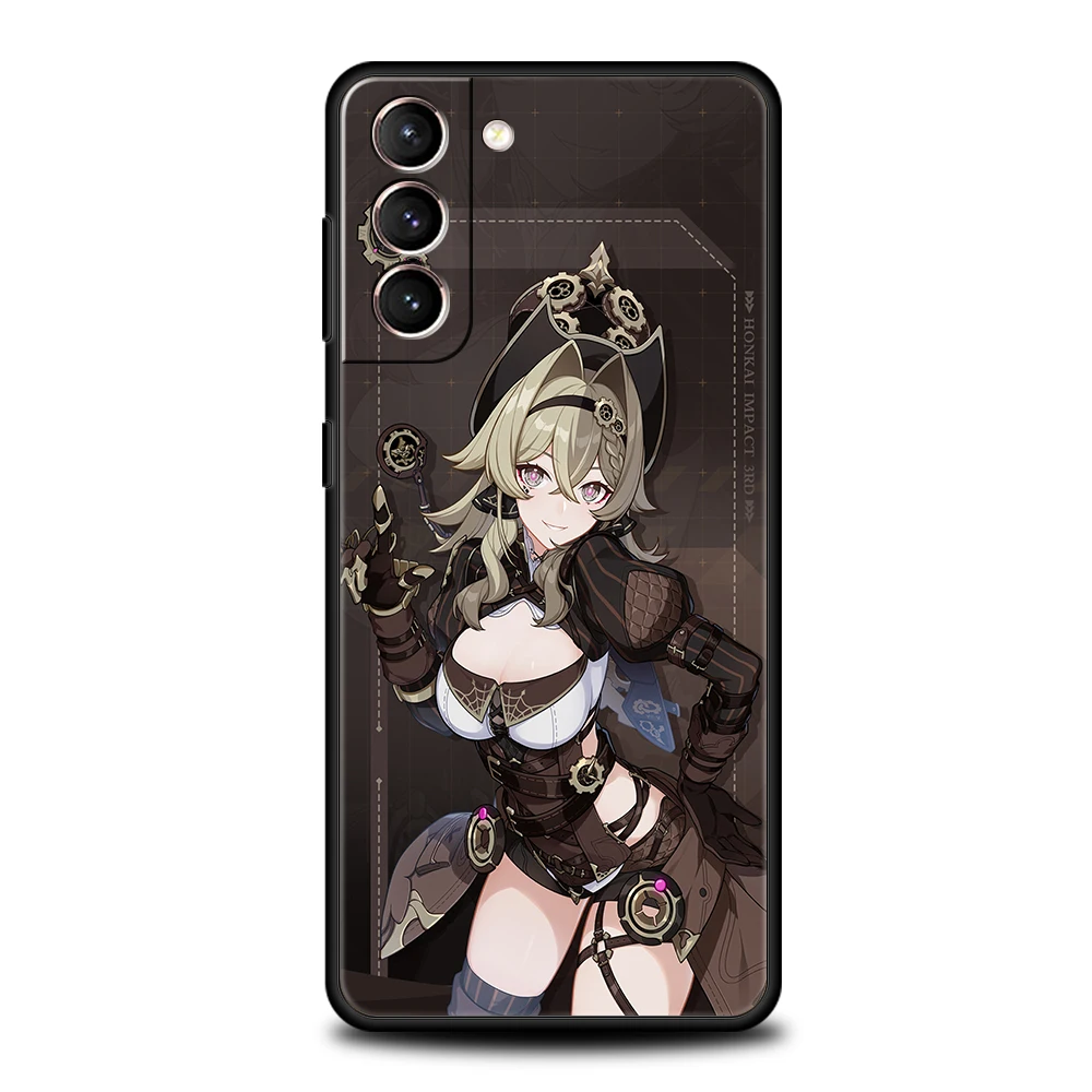 Honkai Impact 3rd Game Phone Case per Samsung Galaxy S24 S23 Ultra S22 S21 S20 FE 5G S10 S10E S9 Plus S8 Cover nera in Silicone