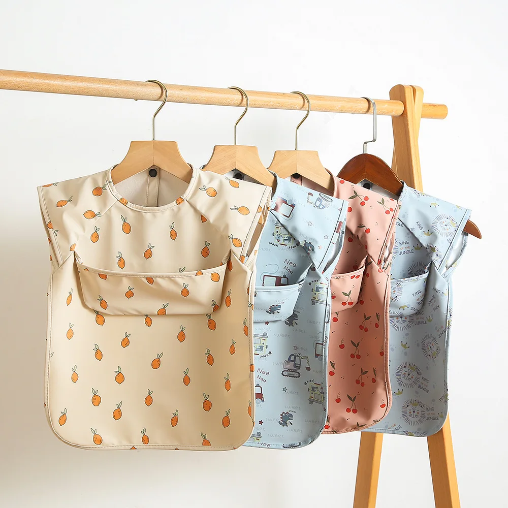 

Cute Sleeveless Baby Bibs Waterproof Oil Proof Apron New Washcloth Feeding Bib Soft Burp Cloth For Boy Girl Bandana Bibs