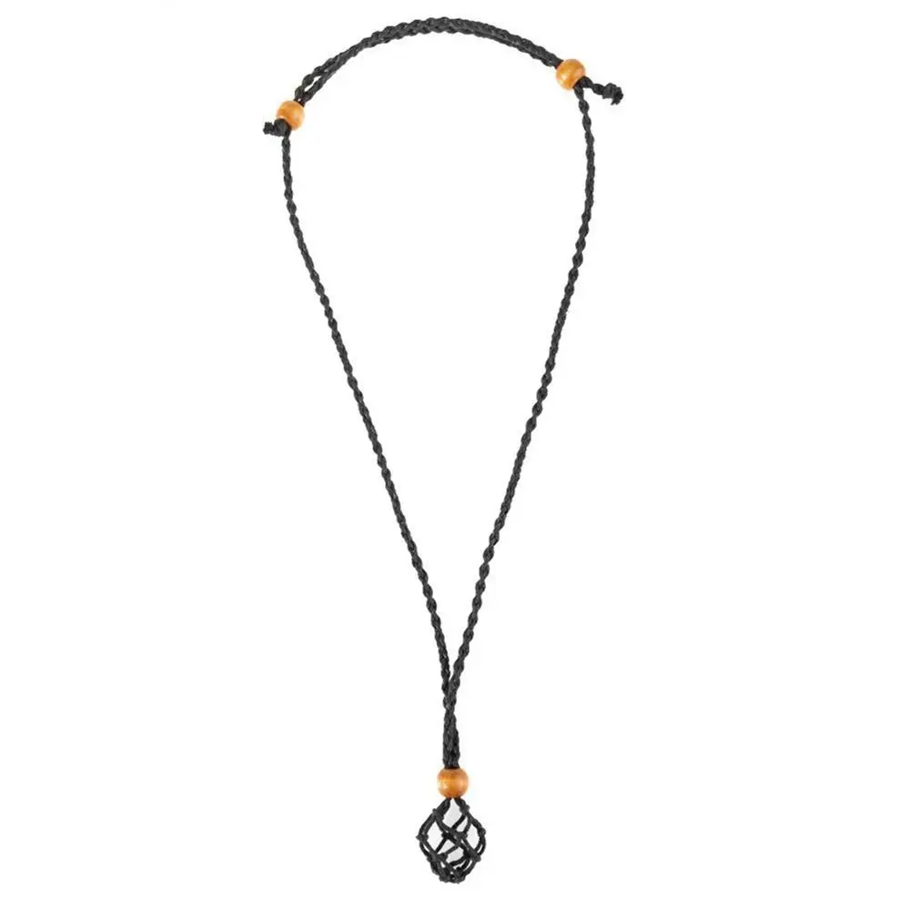

1pc Braided Hand-knitted Empty Stone Holder Necklace Cord Crystal Necklace Holder Braided Necklace Cord