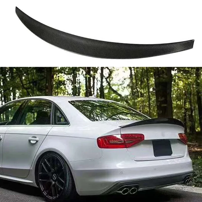 For Audi A6 A6L S6 C7 C8 2011  High quality Carbon Fiber Tail fins Rear Trunk Spoiler Guide Wing Rear Wing Diverter Body Kit