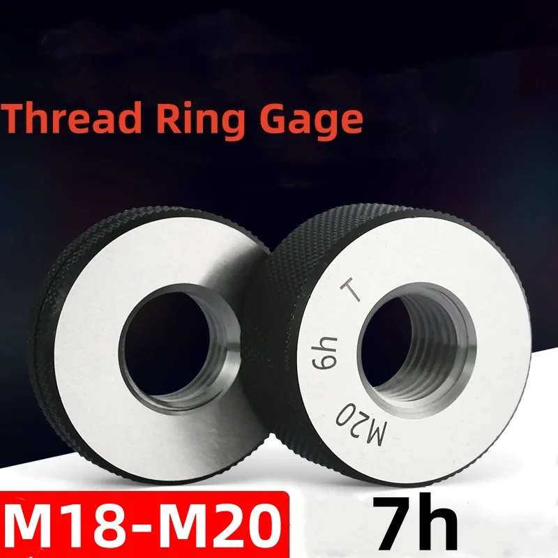 

1SET(1*GO+1*NOGO) Non-Standard Metric Fine Tooth Thread Ring Gauge 7h M18M20 Measure Tool