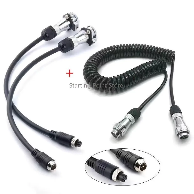 

Jiefang JH6 J6P Four Way Monitoring Reverse Camera Connection Aviation Video Spring Extension Cable