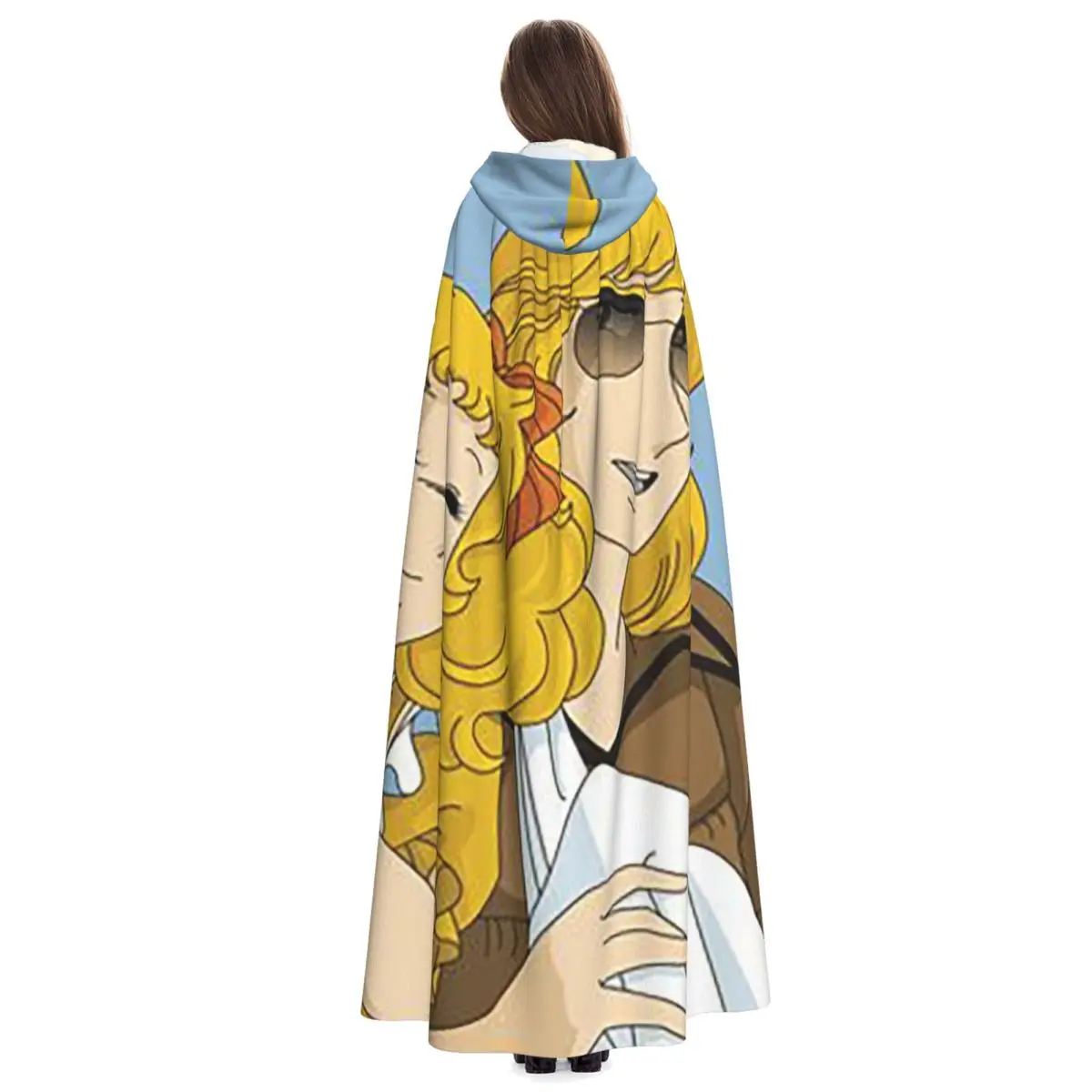 Candy Candy Anime Long Hooded Cloak Witch Medieval Costume Cosplay Cape HalloweenCoat Adult Unisex - view 2