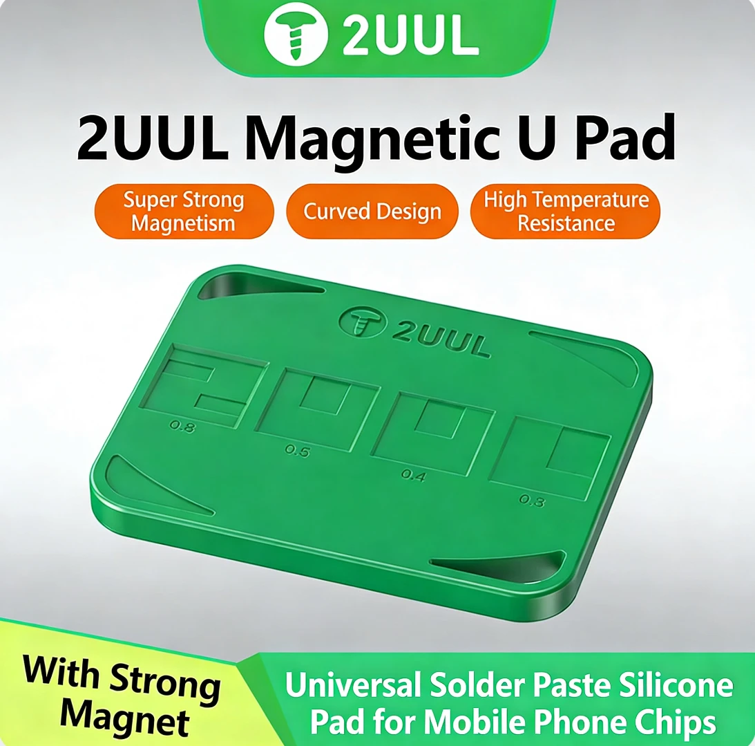 

2UUL BH15 MagGrid Pad Chip Silicone Buffer Soldering Mat for BGA Hard Disk CPU IC Repair Tin Template BGA Stencil Tool