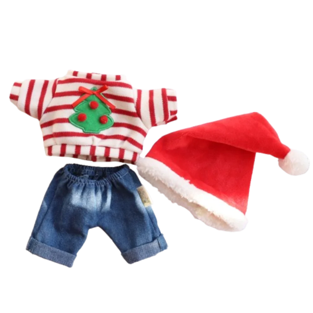 

Cute Accessories Joints Doll's Clothes Clothes Outfit Christmas Striped Suit Dress Up DIY Clothing Girls Toys