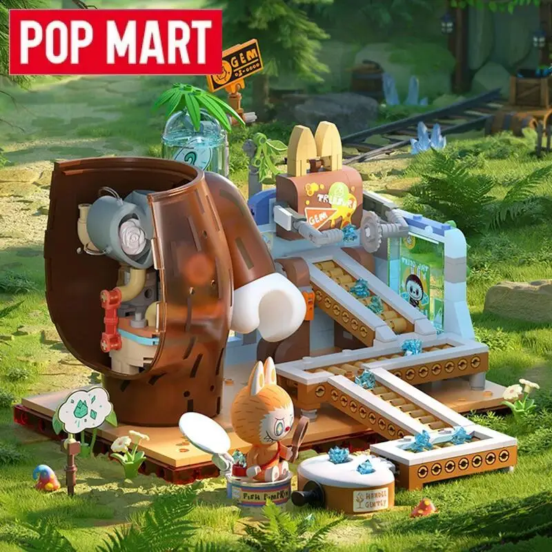 

POPMART LABUBU THE MONSTERS Secret Forest Base Series строительных блоков, милая аниме-фигурка, подарок, слепая коробка, сумка для догадок, игрушки, кукла
