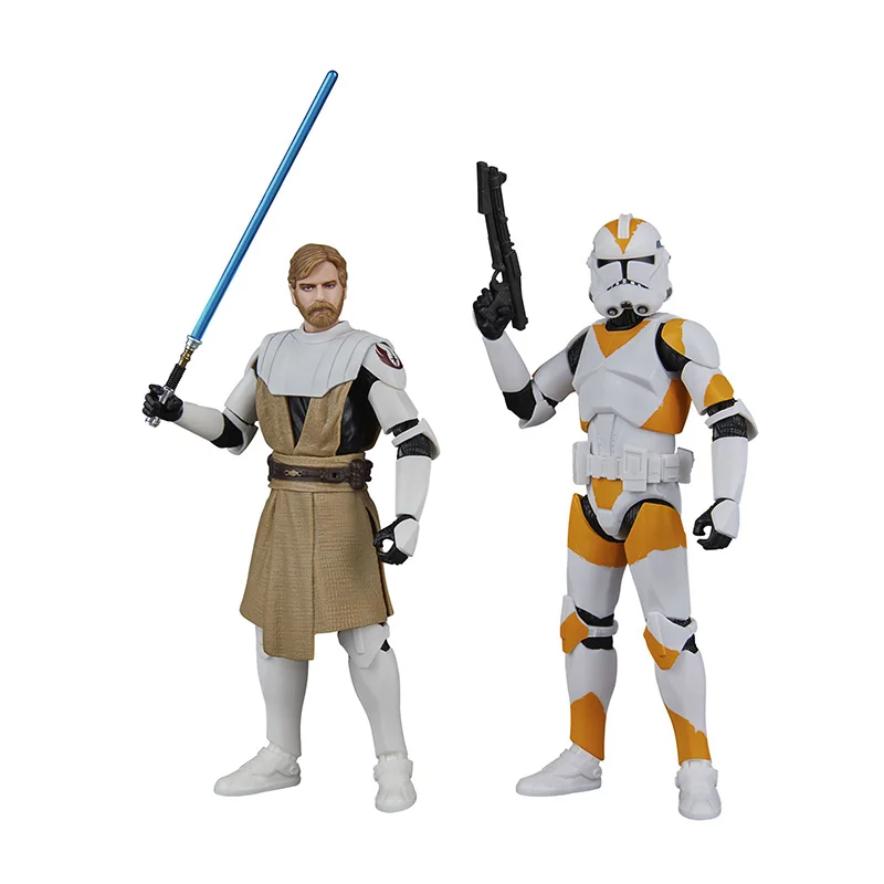 Pré-venda Star Wars The Clone Wars The Black Series Obi-Wan Kenobi & Clone Trooper 212Th 16Cm Original Action Figure Model Toy