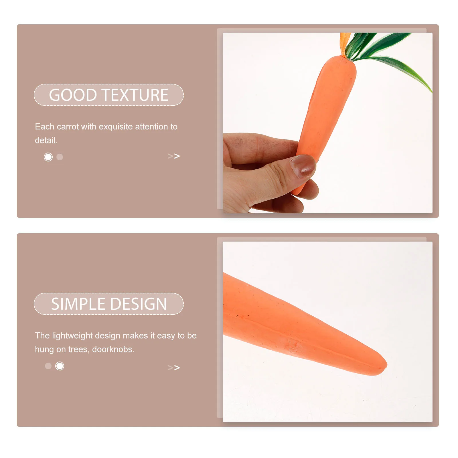 

6Pcs Easter Carrot Decoration Hanging Ornaments Lightweight Foam Carrot Pendants for Tree Door Wall Easter Party Supplies