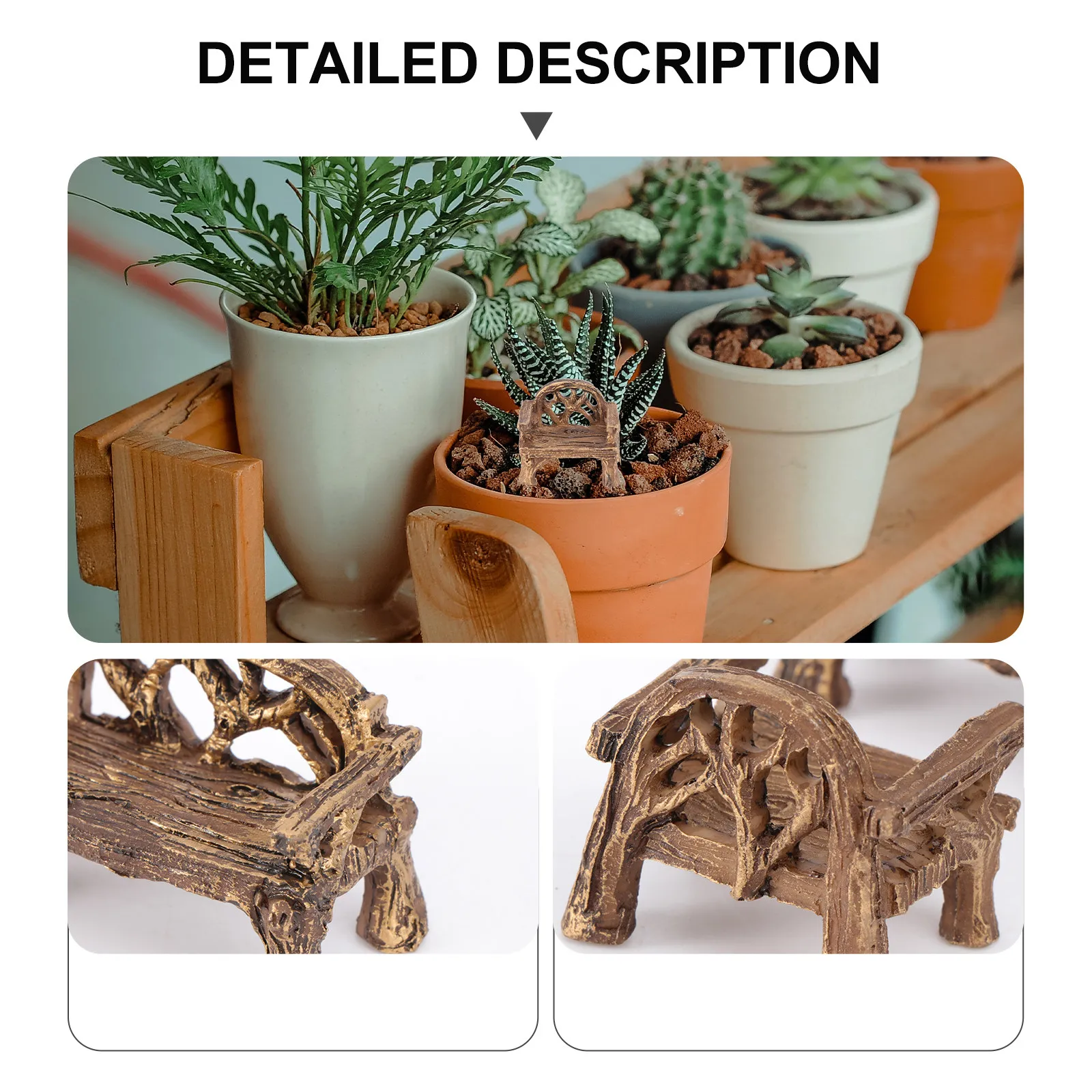 Набор из 4 миниатюрных стульев – обзор и цена Resin Art Home Decor