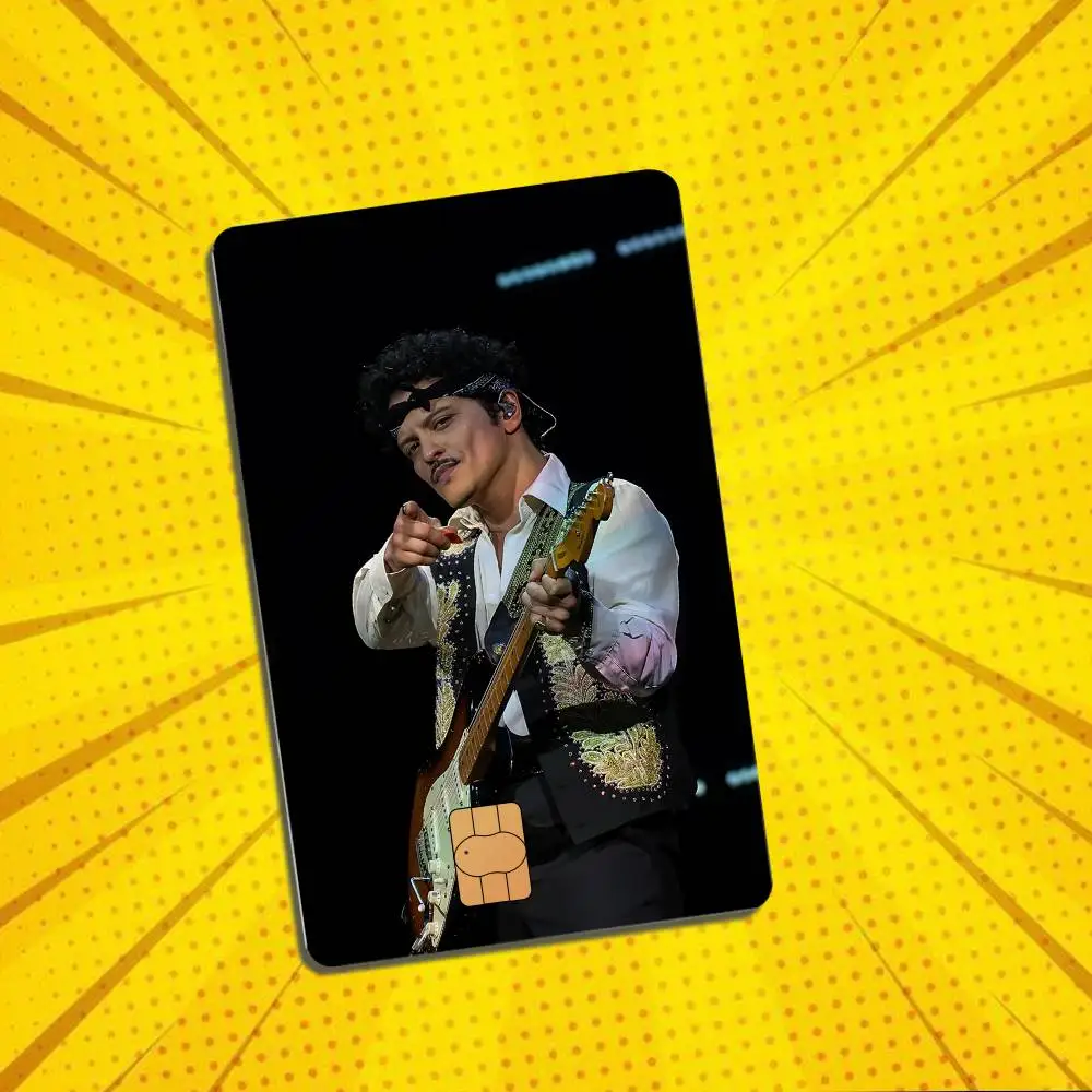 The Romantic Bruno Mars Laser shimmer Credit Card Skin Party Stickers For Visa Bank Card Bus Metro Access Card Pvc Decal Gift