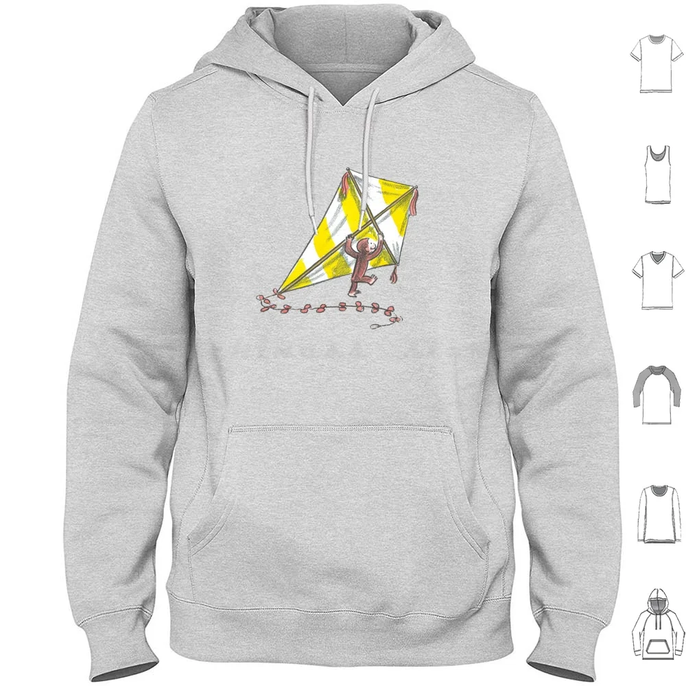 

Curious George With A Kyte Hoodies Long Sleeve Curious George Curious George Curious Monkey Georges Le Singe George The