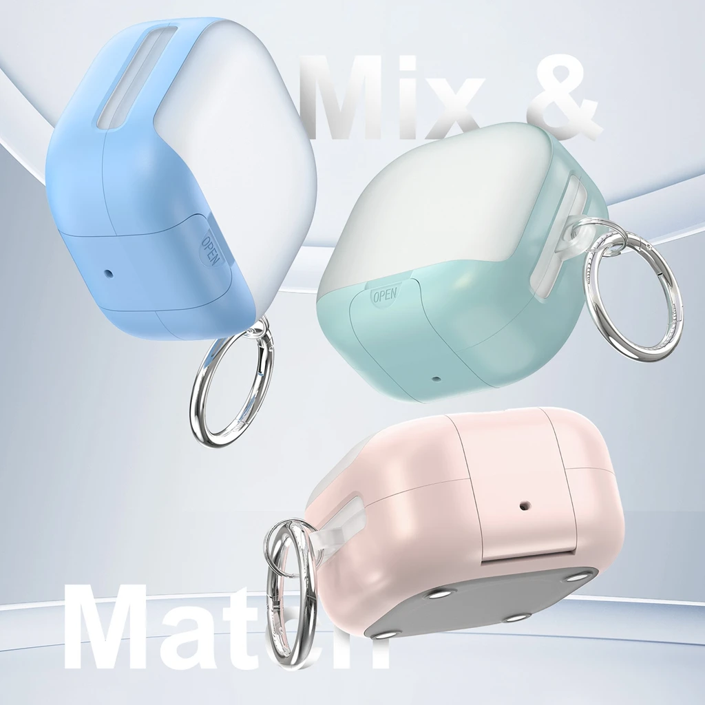 Creative 6 Colors Matte Semi-transparent With Holder Magnetic Wireless Charging Earphone Cover Case for Samsung Galaxy Buds4 Pro