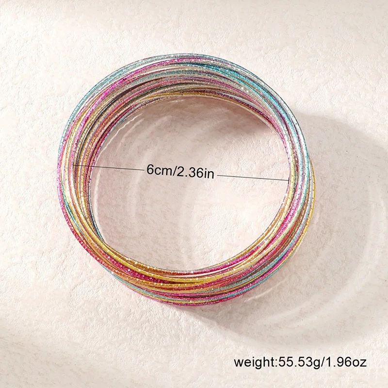 30 Pieces Metal Bangles Set For Women Timeless Fashion Jewelry Trendy Classic Styles Textured Thin Circles Colorful Gifts C1665