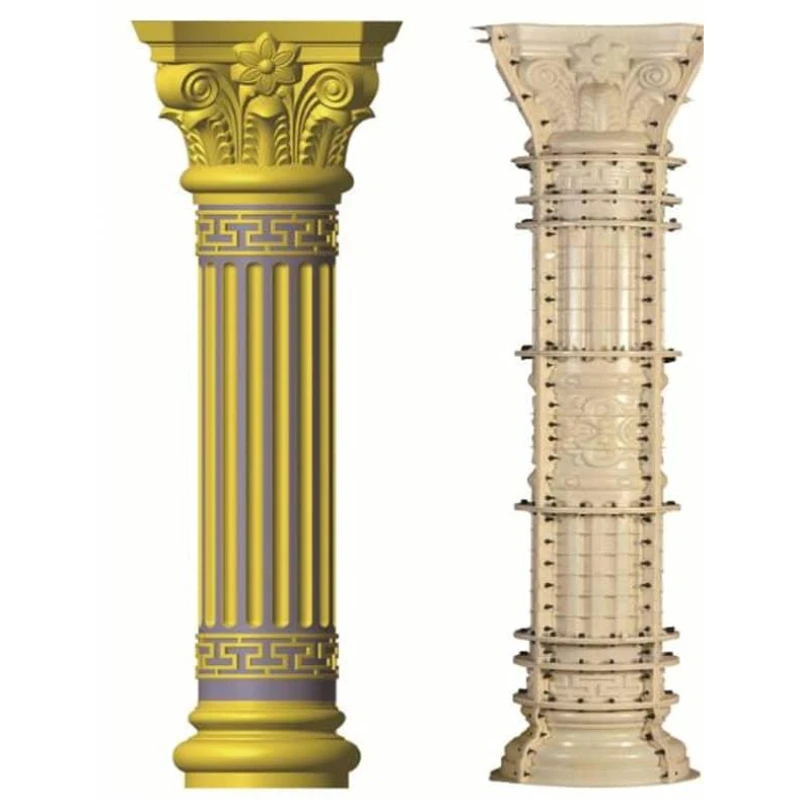 Concrete Pillar Mould Plastic Column Reusable Plastic Roman Column Mould Adjustable Decorative Pillar Formwork