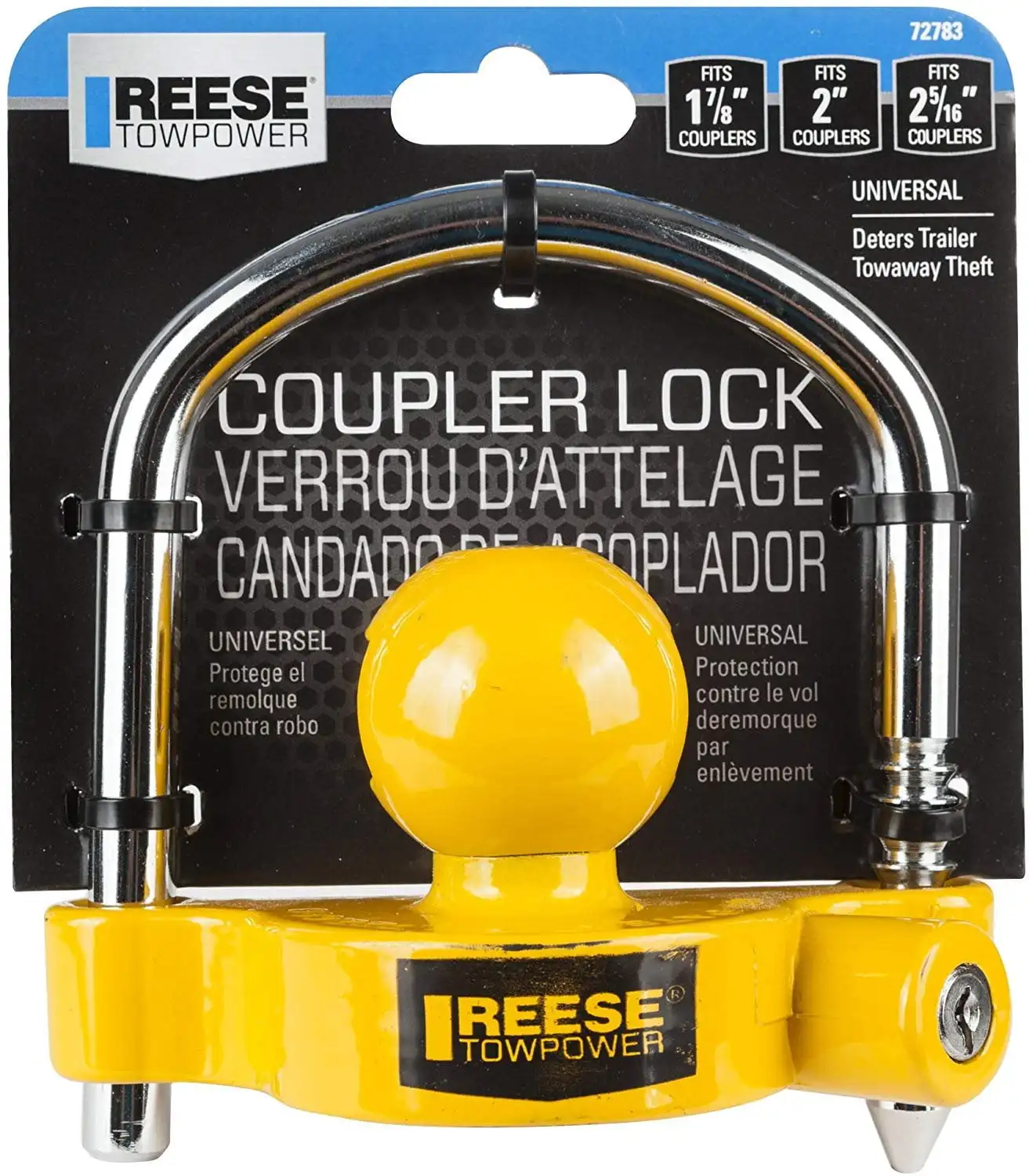 قفل وصلة توصيل عالمي متعدد الألوان، قفل وصلة مقطورة شديد التحمل لمكافحة السرقة والأمن، يناسب قارنات 2 بوصة