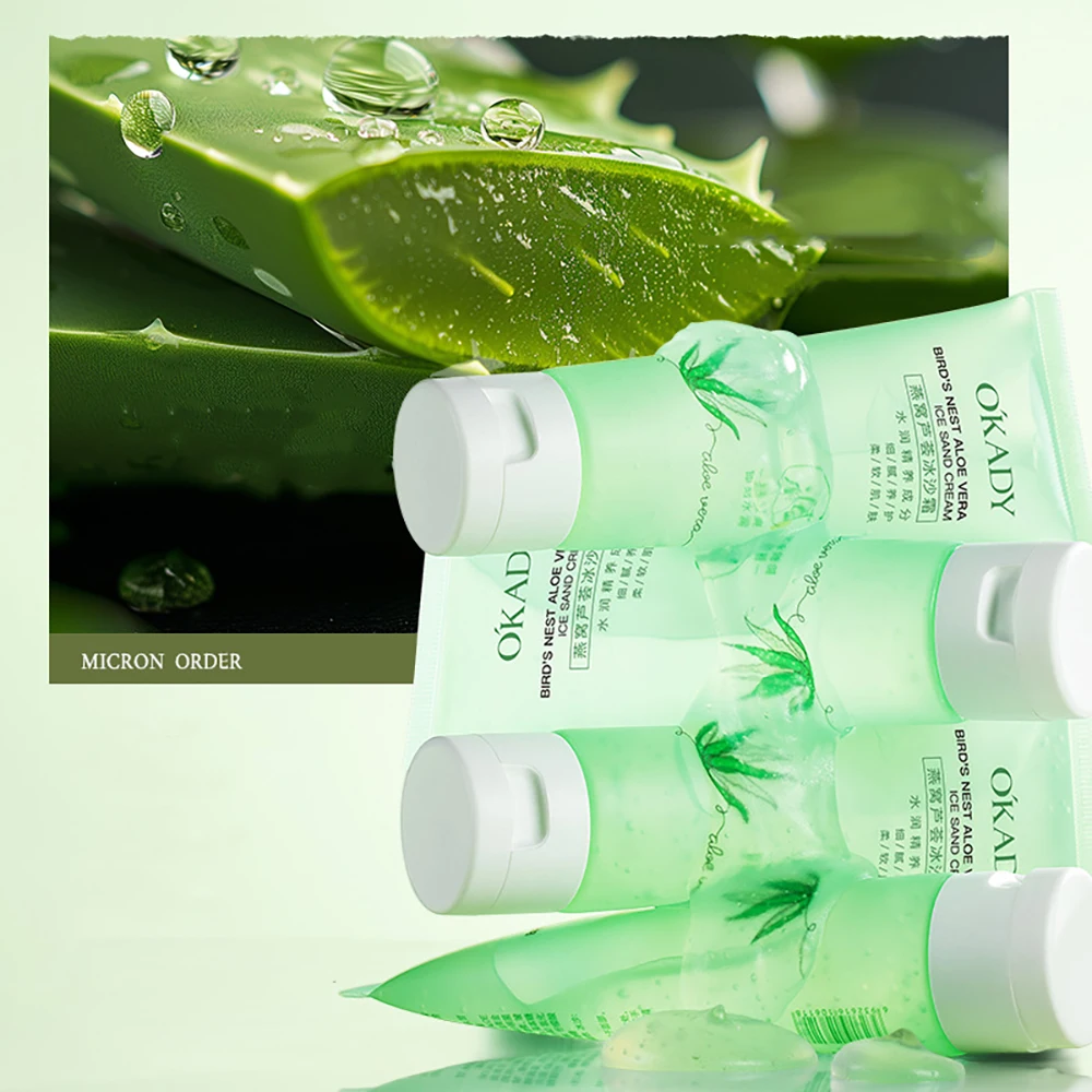 

OKADY Bird's Nest Aloe Day Cream Face Cream Moisturizing Improve Dry Refreshing Post Sun Nourishing Repair Face Beauty skincare