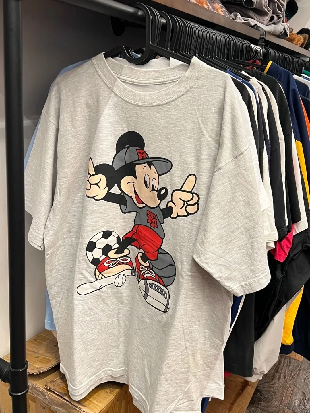 

Мужские и женские футболки с короткими рукавами из чистого хлопка с принтом Микки Мауса в американском стиле