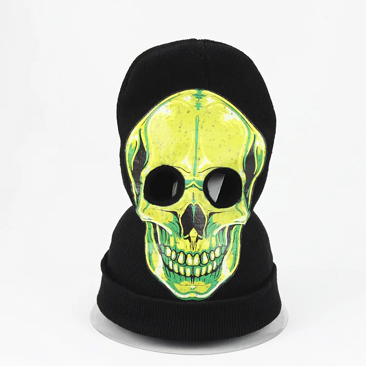 Halloween Horror Skull Knitted Head Cover Ghost Mask cosplay spoof sweater hat