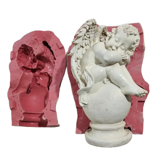 Angel Figure Sculpture Moulds Reusable Outdoor Silicone Fiberglass Human Statue Molds