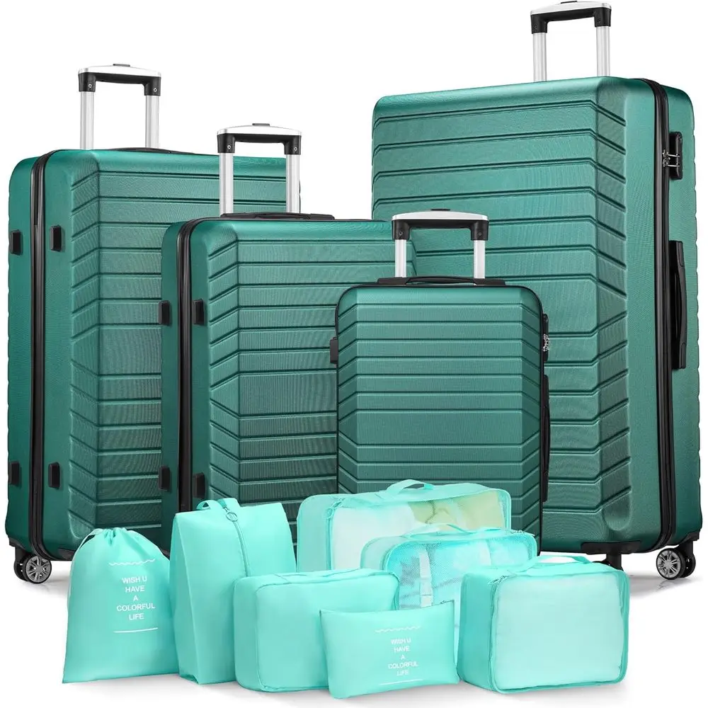 

11 Piece Travel Lage Sets, 4 Piece Hardshell Suitcase with Wheels, 20inch Carry on Lage, 24inch 28inch 32inch Checked Lage with