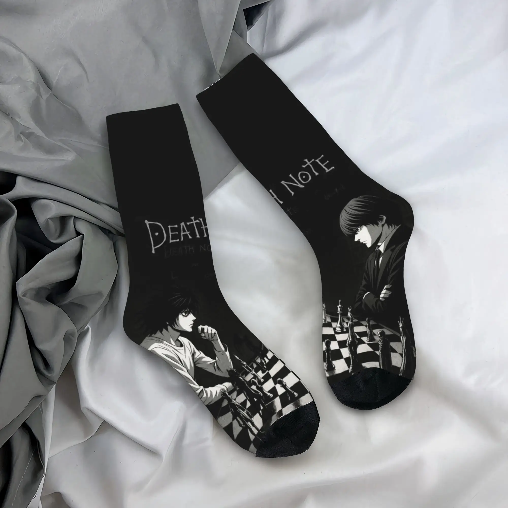 

Носки унисекс с аниме-принтом Custom Deathes для мужчин и женщин, милые, на весну, лето, осень, зиму