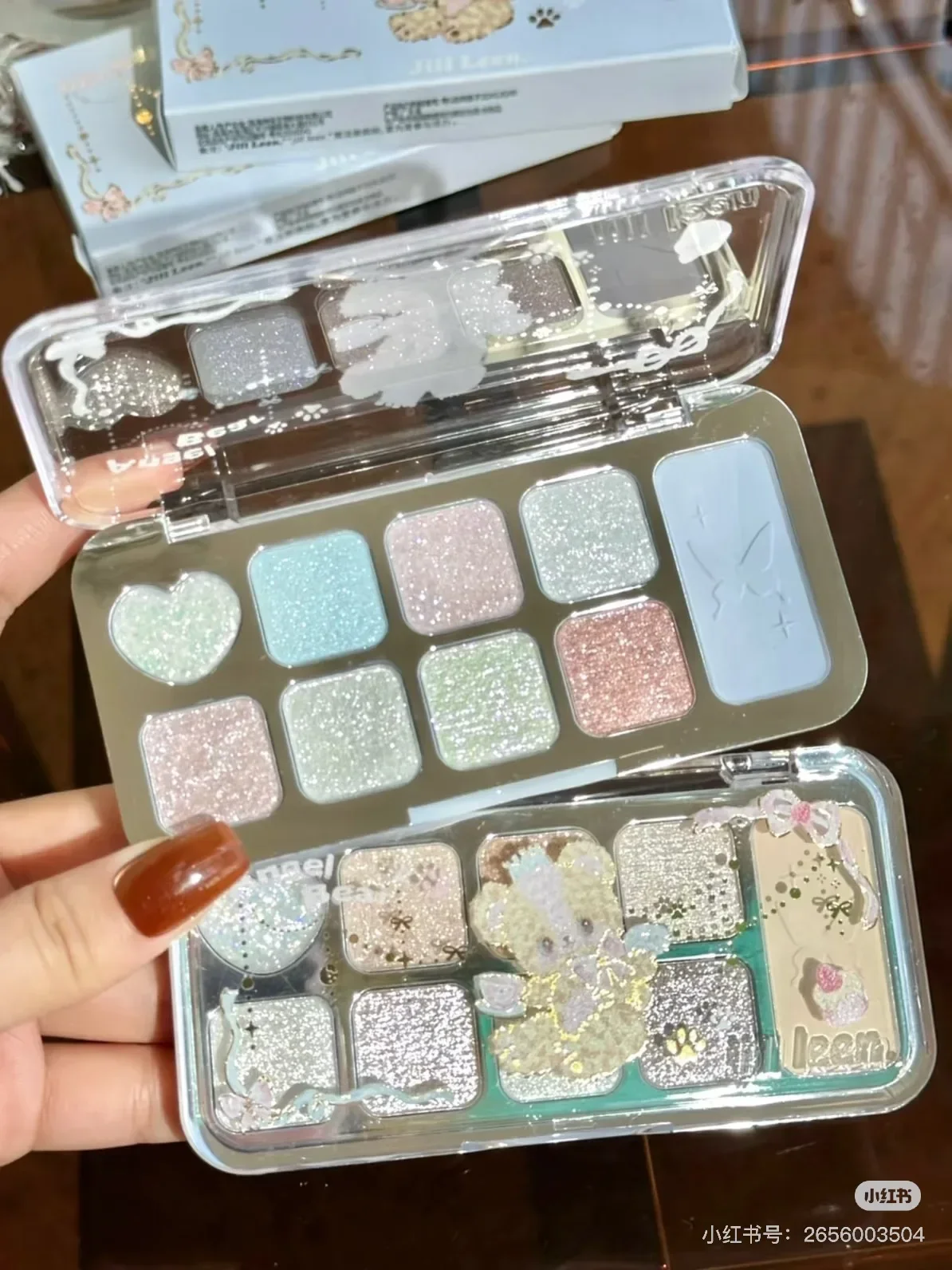 JILL LEEN 9 couleurs paillettes mat miroitant fard à paupières maquillage beauté longue durée paillettes yeux Blush cosmétiques palette