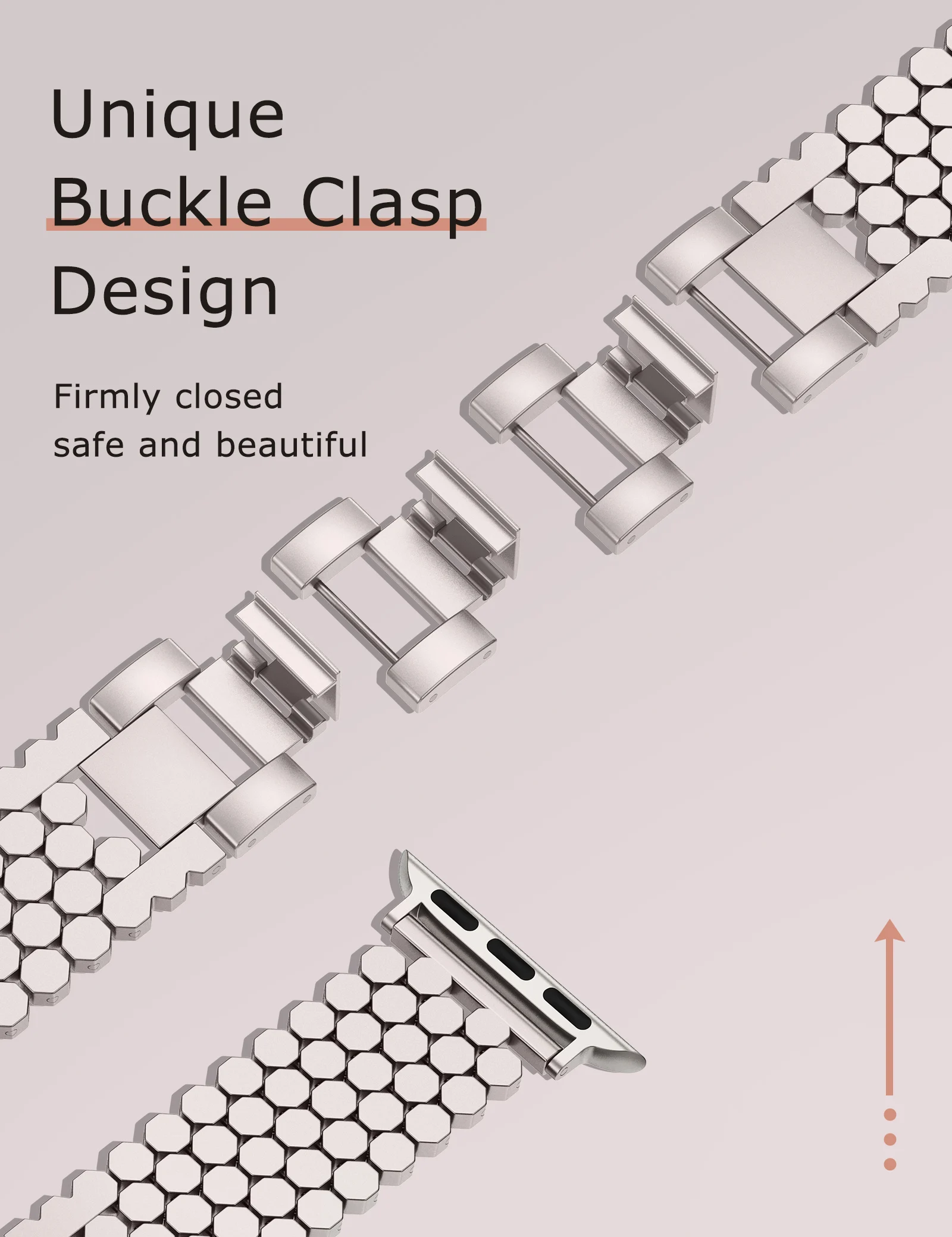 Bracelet en métal accent d'abeille pour Apple Watch, bracelet, bracelet, bracelet, iWatch Series 10, 9, 8, 7, 6, 5, 4 Ultra SE, 41mm, 40mm, 44mm, 45mm, 46mm, 49mm, 42mm