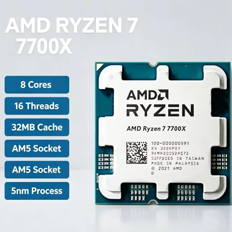 High Multi Thread Value Processor R7 7700X No Cooler Version Socket AM5 5nm Zen4 For Work And Entertainment PC