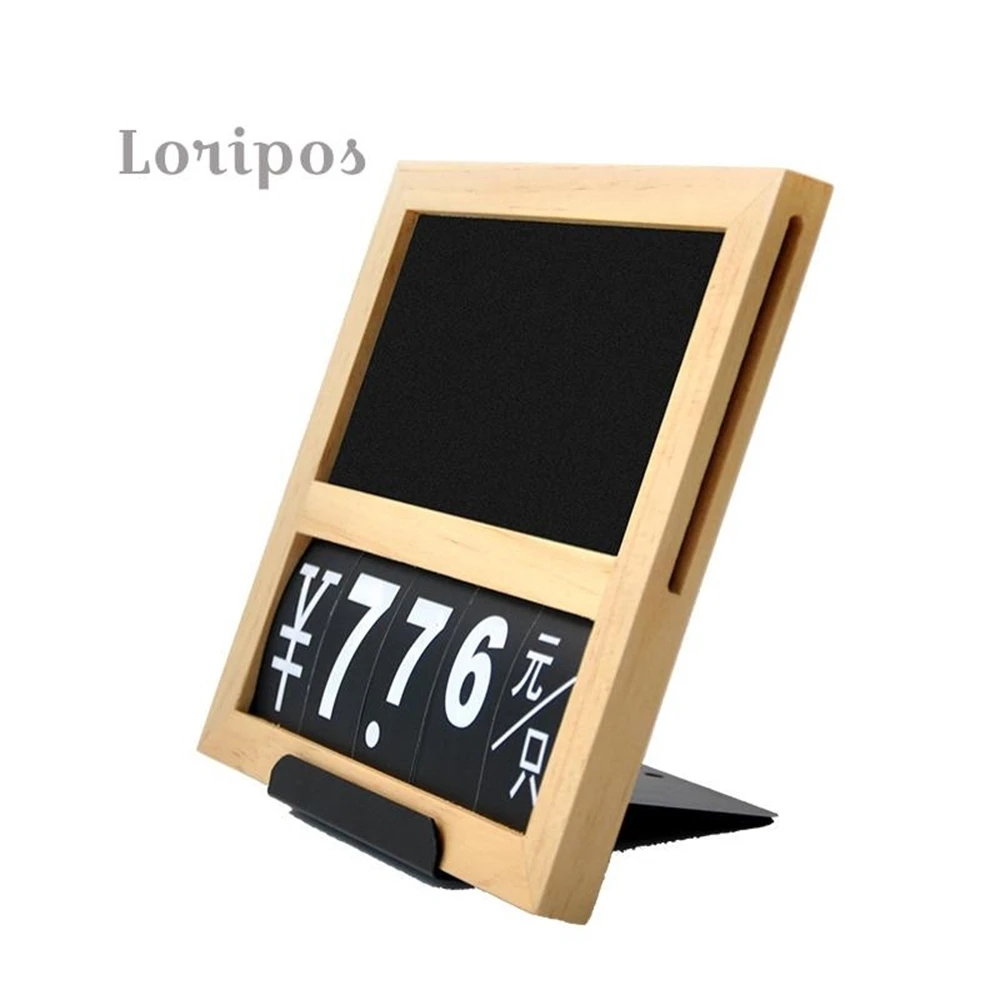 

Wooden Rewritable Price Signboard Fruit Vegetable Shelf Price Tag Supermarket Merchandise Name Display Hanging Blackboard Stand
