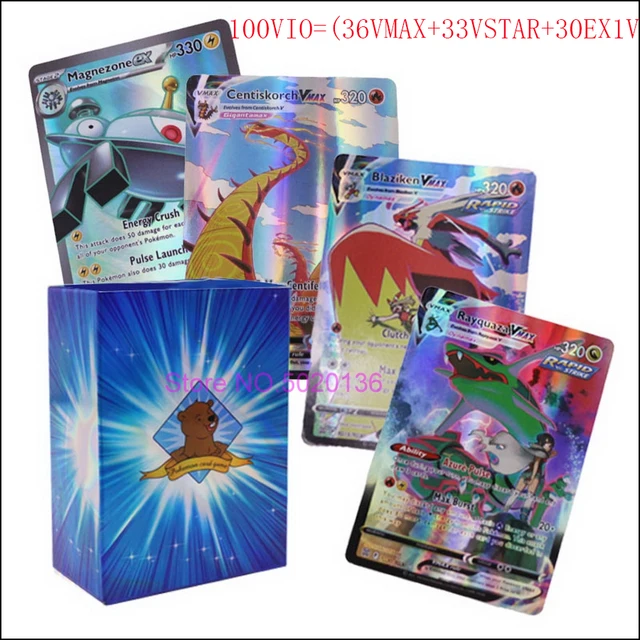 20 54 60 100 Pcs Pokemon TAG TEAM GX VMAX V MAX Shining Battle EX