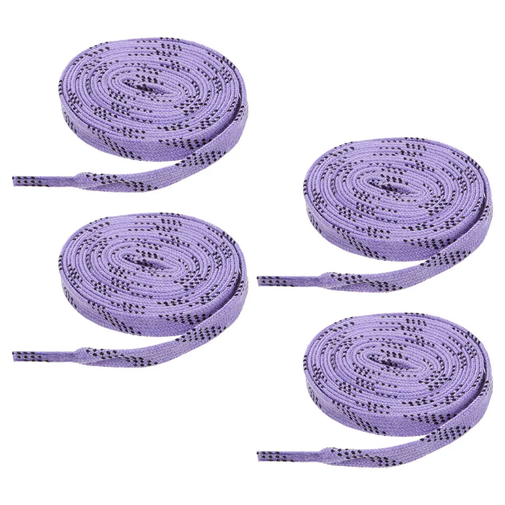 

2 Pairs Waxed Shoelaces Hockey Ice Skate Supplies Skates Puck Accessories Cotton Flat