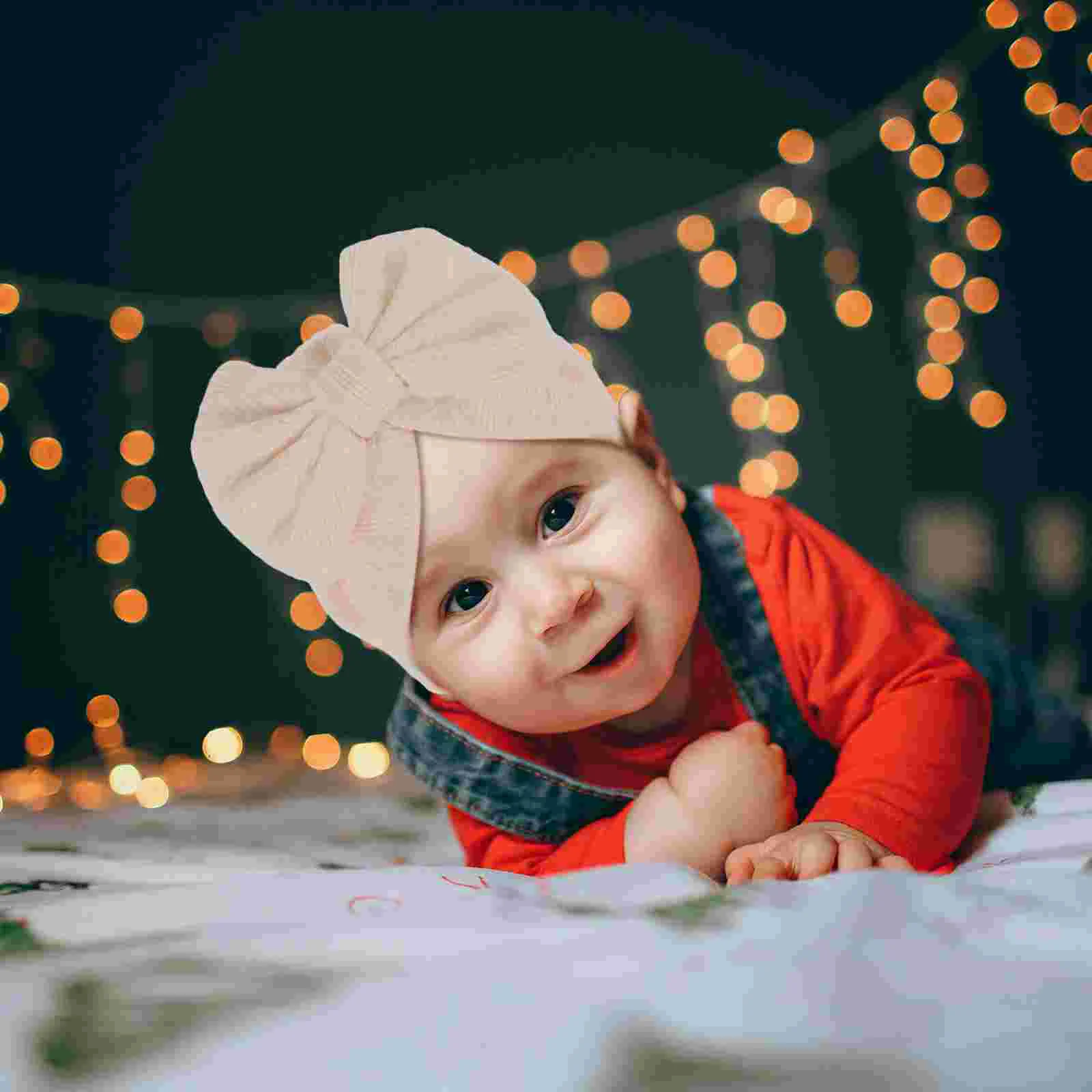 Chapéus infantis bebê recém-nascido criança menina gorro e turbante gorro algodão poliéster