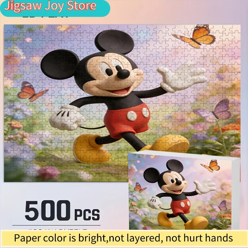 디즈니 디즈니 스티치와 미키 홈 데코 프린트 |   2D 플랫 직소 퍼즐, 성인 퍼즐 도전에 이상적, 생활에 적합