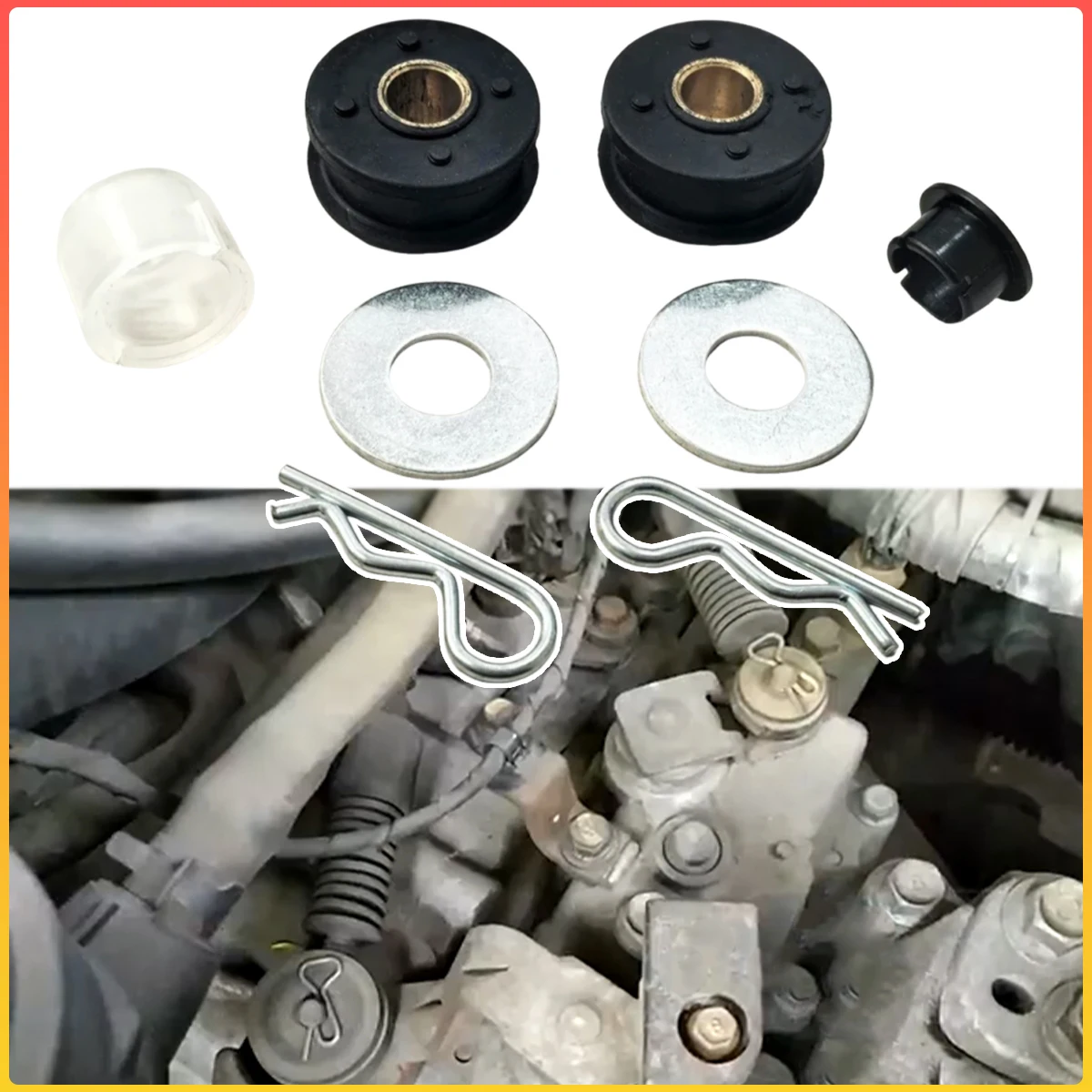 Upgrade Gearbox Shift Cable Linkage Bushing Shifter Lever Selector Rod Bushing Repair Kit For Chevrolet Aveo Daewoo Tosca V250