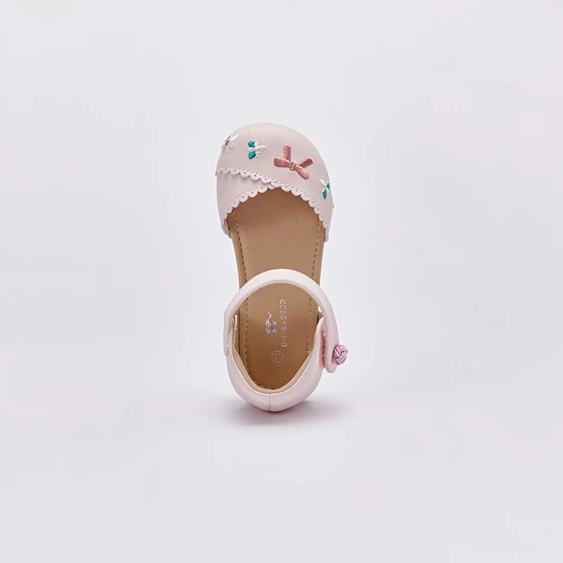 Dave Bella Girls Pink Leather Shoes Summer New Fashion Children\'s Comfortable Shoes Crystal Kid Girls Leather Shoes DB2248726