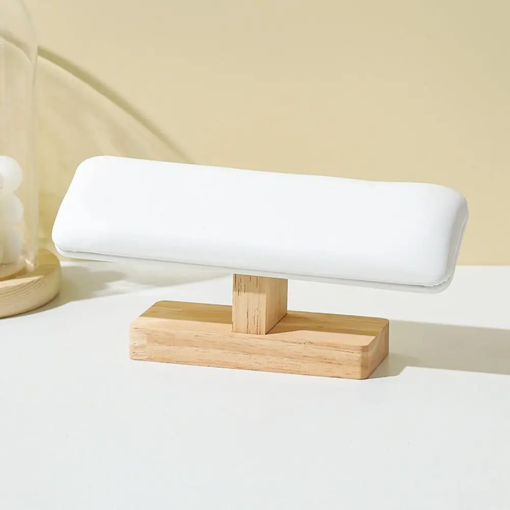 Wooden Bracelet Display Stand Single Layer Velvet Jewelry Chain Holder T-bar Vertical Jewelry Organizer Bar Bangle Scrunchie