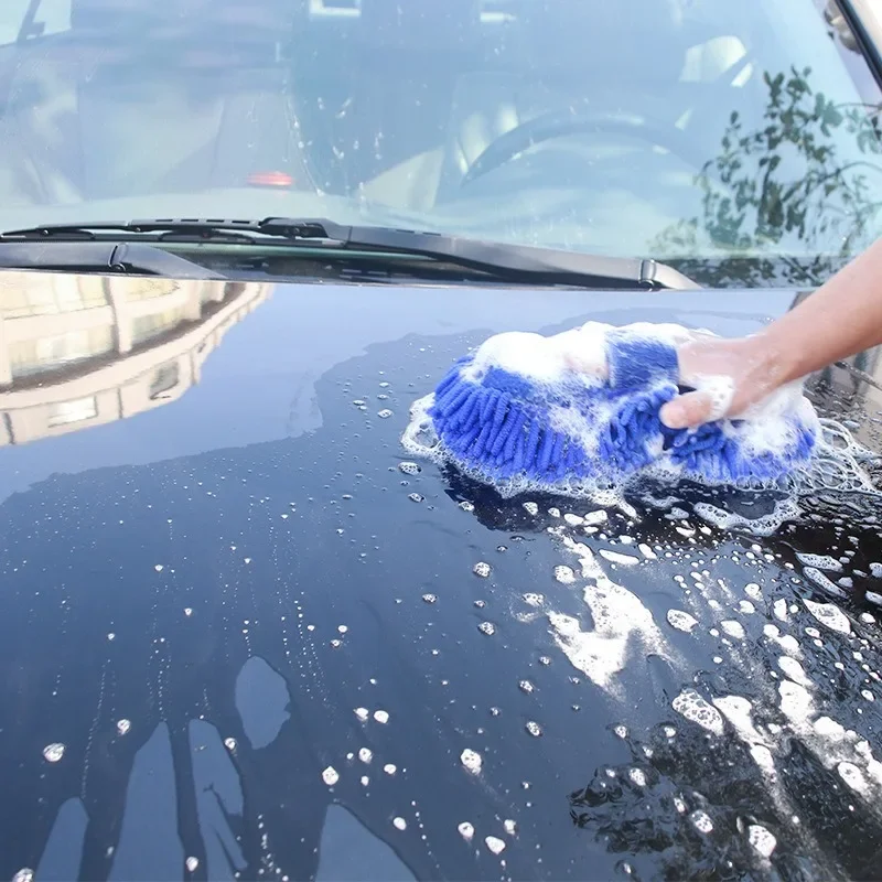 Car Wash Glove Microfiber Chenille Car Wash Sponge Care Washing Detailing Sponge Gloves Cleaning Tool   Car Cleaning Tools