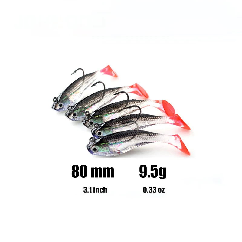 5pcs/lot Fishing Lures Wobblers For Pike Soft Lure Silicone Bait Lead Jig Fish With Hooks Artificial Baits Pesca Fishing Tackle image 2