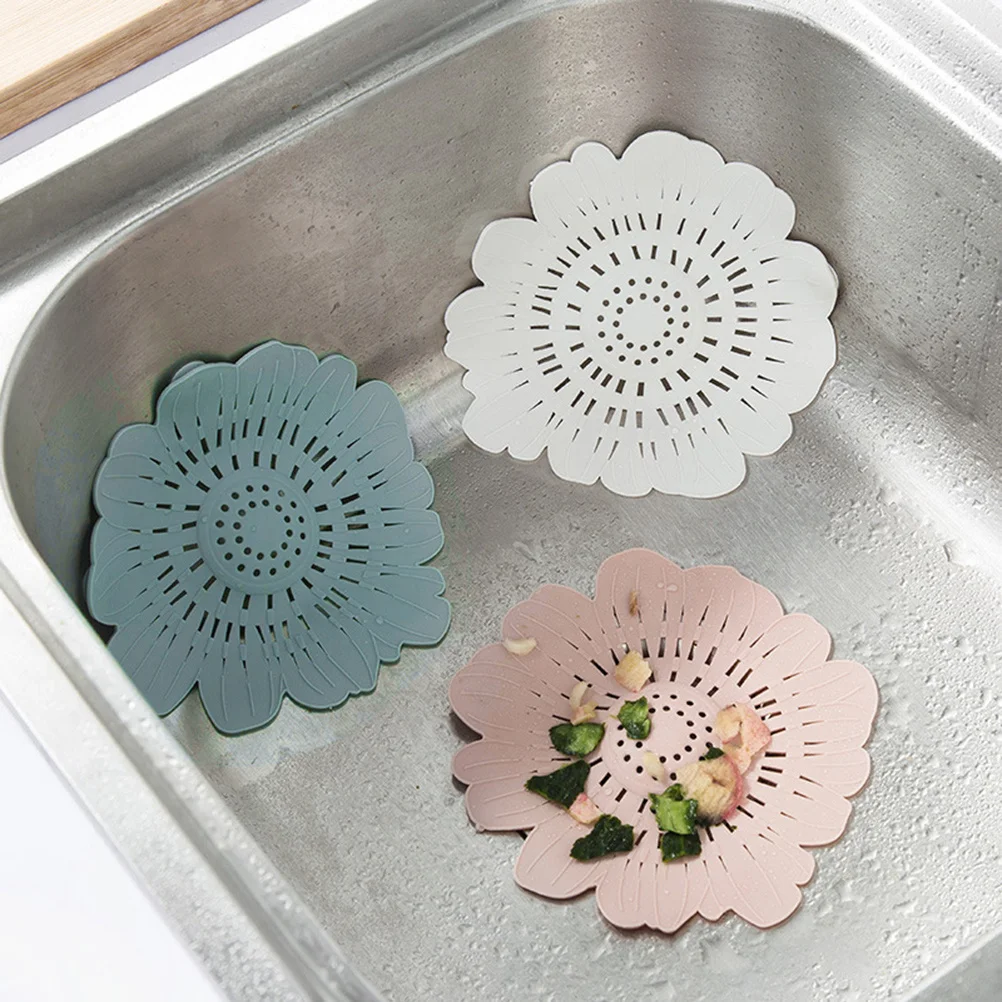 

Anti-Clogging Sink Strainer Silicone Drain Filter For Hair Residue Kitchen Bathroom Use Pink 50℃ Heat Resistance