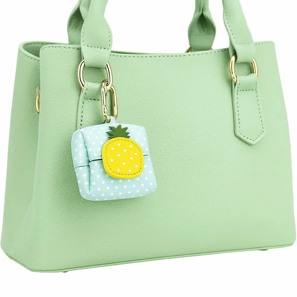 Creative Cute Leather Earphone Bag Korean Style Multipurpose Mini Lipstick Bag Wallet Avocado Fruit Coin Purse Student