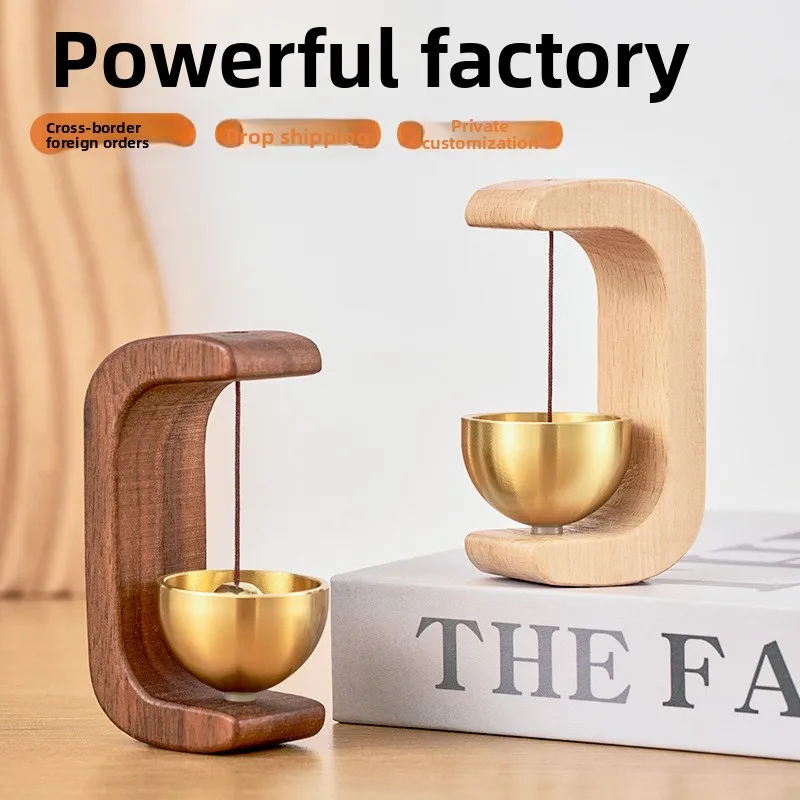 

Dopamine wind chimes suction door type home magnetic wood doorbell shop entrance reminder bell new Chinese decoration