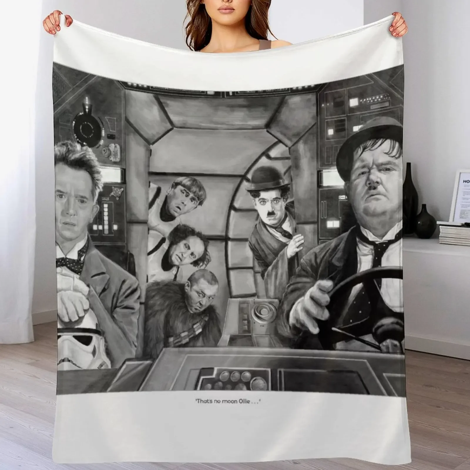 

“That’s no moon Ollie” Throw Blanket Men's Soft Warm Throw Blanket for Couch