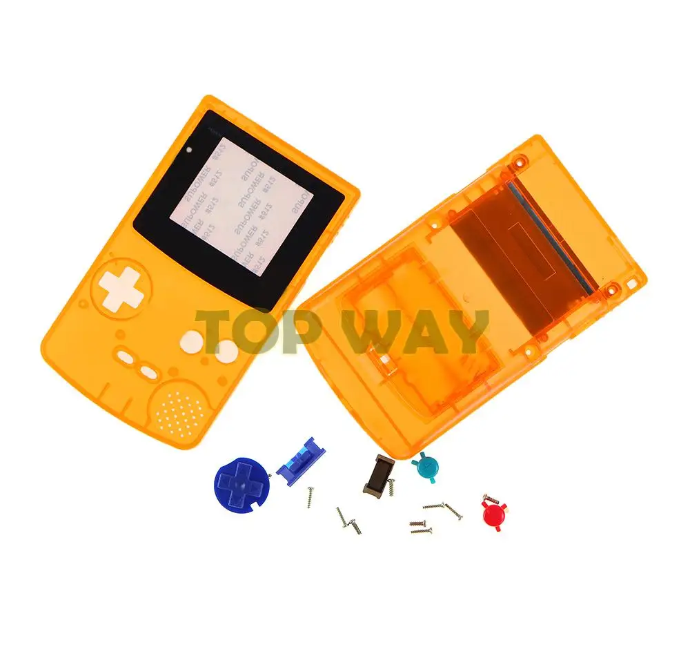 5ชุดพิเศษ Edition กรณีส่องสว่างชุดเชลล์กรณีเปลี่ยนฝาครอบสำหรับ Gameboy สีสำหรับ GBC กับปุ่ม