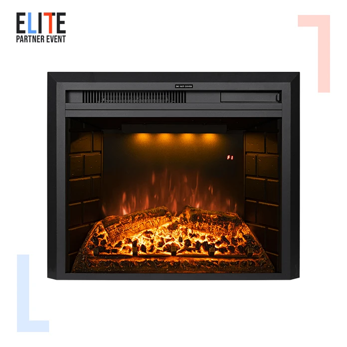 Dreamflame High Quality 25 Inch Indoor Electric Fireplace Insert1500W Remote Control Fireplace Heater 3 Top Decor LED Light