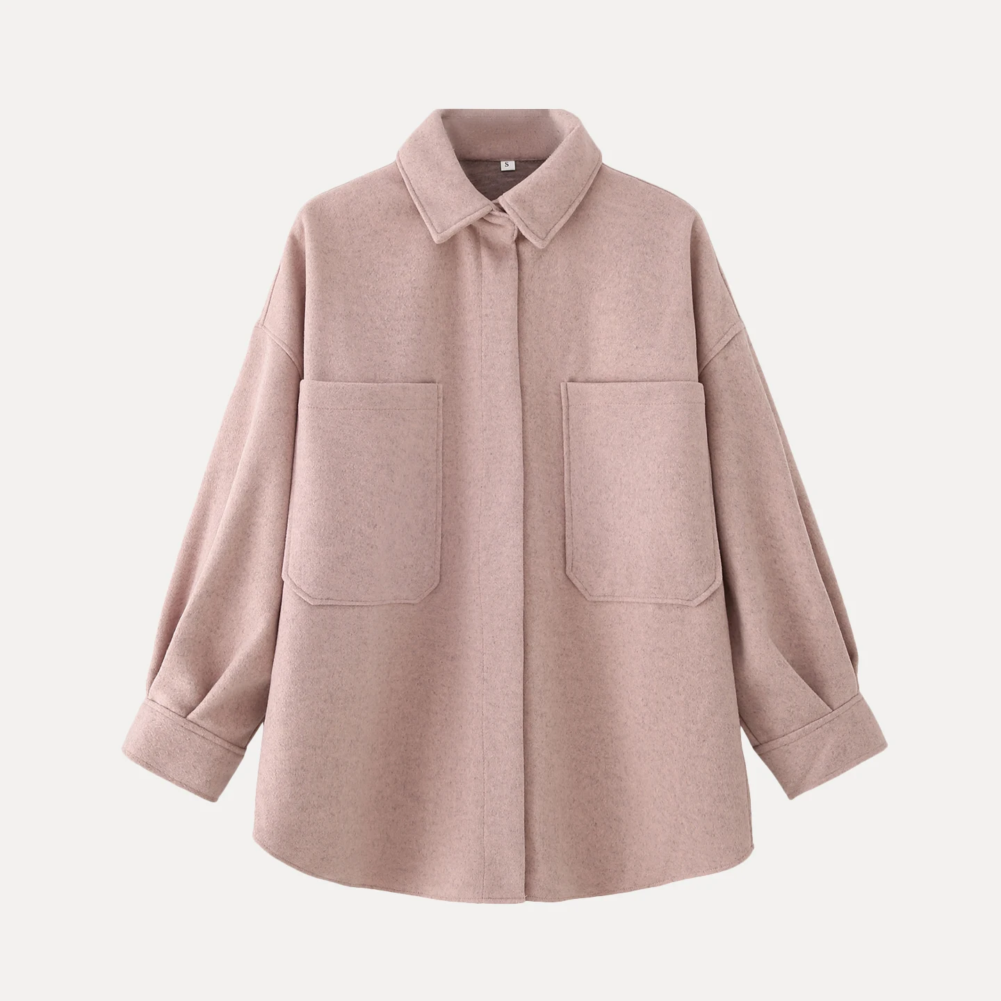 معطف Ele Summer 2025 للسيدات من الصوف الناعم مع مجموعات كبيرة فضفاضة تناسب Ele Personali Commute Sle Long Sve