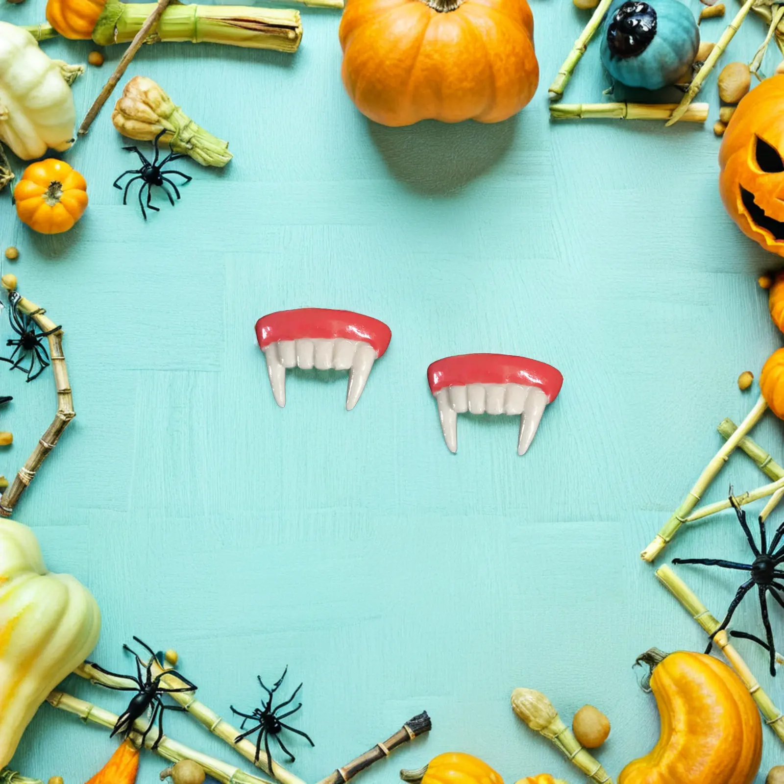 

Набор из 4 реалистичных вампирских клыков (искусственные зубы) для Хэллоуина, косплея, костюмов, страшные накладки на клыки для взрослых и детей, для ролевых игр