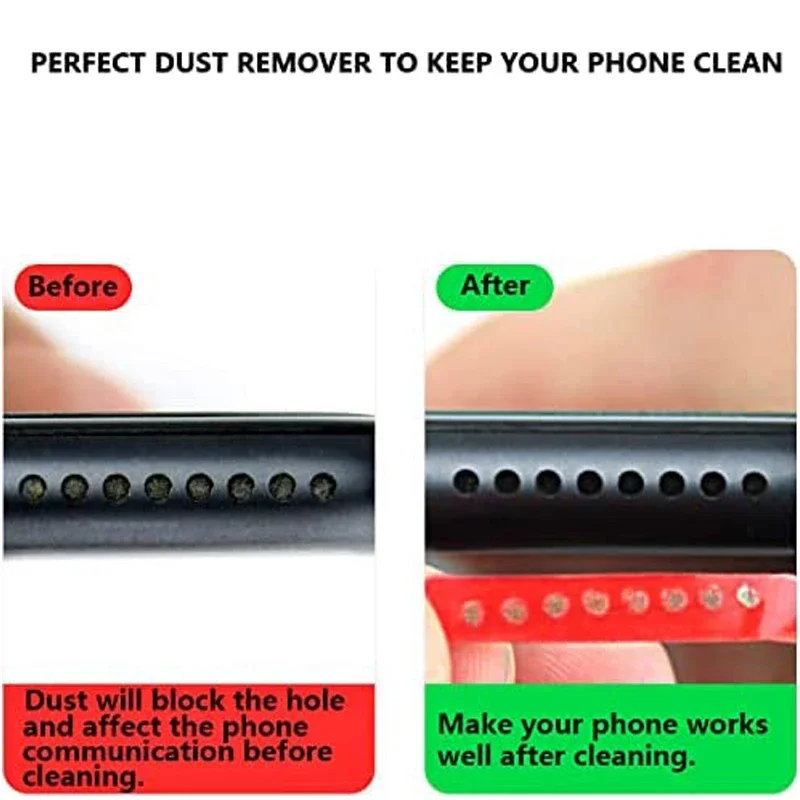 Universal Mobile Phone Hole Dust Removal Glue Multifunction Dustproof Tape Sticker Cellphone Receiver Cleaning Tool for Iphone